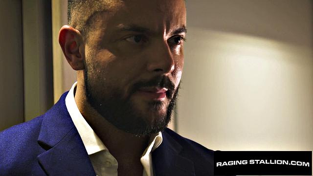 Suited Latino Stranger Dicks Down Hairy Hunk - Beau Butler, Sir Peter