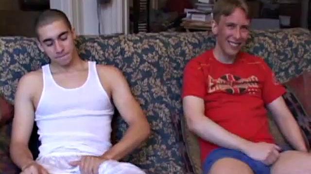 Levi throws in a porn video and the boys settle into the couch.