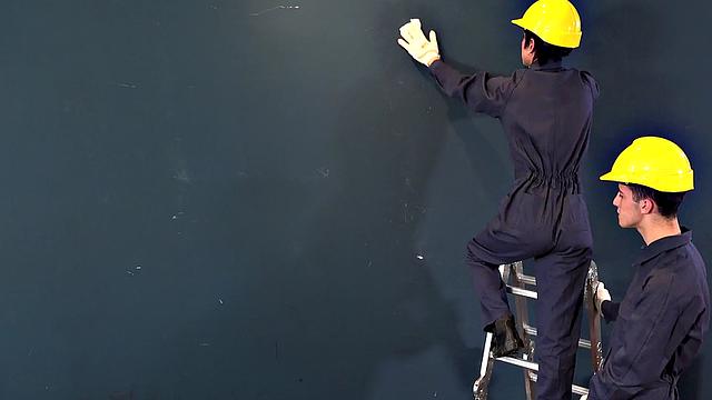 Inked Hispanic twink enjoys anal with his coworker at work