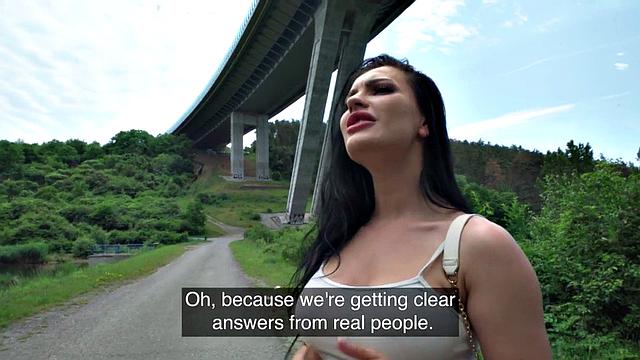 Picked up busty babe riding cock POV before deepthroating