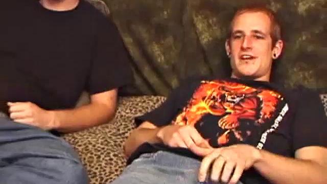 Colin is shy and looks to Torque to take the lead. Torque takes his clothes off and helps Colin do the same, then begins sucking on Colin's stiffy.