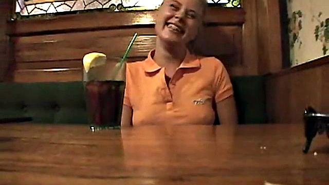 Teen with braces rubbing