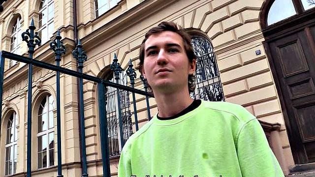 Euro twinkpicked up for POV BJ till cum in mouth