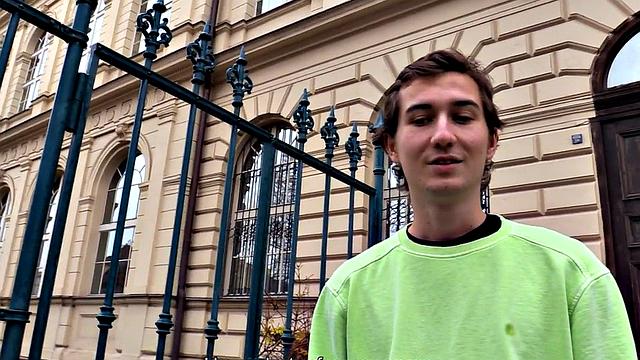 Euro twinkpicked up for POV BJ till cum in mouth