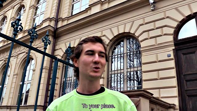 Euro twinkpicked up for POV BJ till cum in mouth