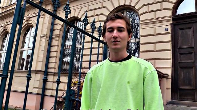 Euro twinkpicked up for POV BJ till cum in mouth