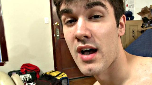 3some stud fucked for fraternity in front of voyeurs