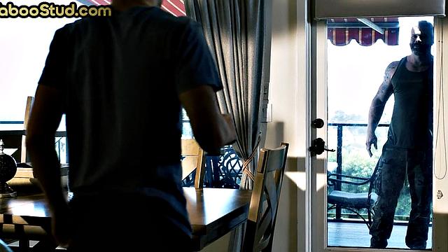 Muscled DILF fucks stepnephew's asshole while home alone