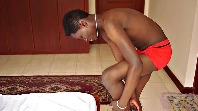 Watch this skinny ebony amateur twerk her way to an epic uncut dick-sucking session