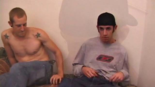 This scene is packed full of skater boy action. Torque and Tag, hot from an afternoon of skating, come inside to see if they can generate a little heat of their own. Torque is quickly naked and heads right to Tag's stiff dick.