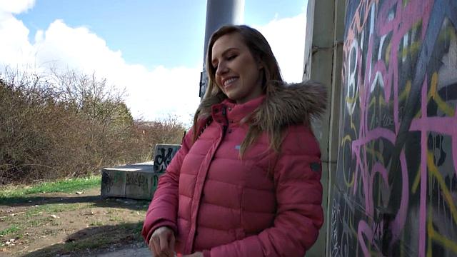 Cutie blonde fucked by agent for money POV