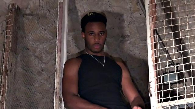 Amateur Black top fucks white stud in the basement.