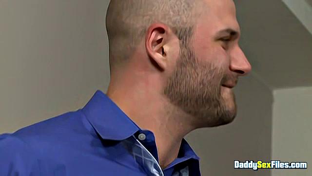 three guys, one cock to share-david, adam and seth take turns and no one's shy about it