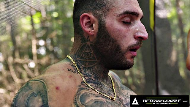 HETEROFLEXIBLE - Buddies Tony D'Angelo & Skyy Knox Turn Ruined Camping Trip Into Jerk Off Session