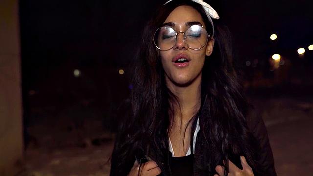 Public inked slut picked up and fucked in pussy POV