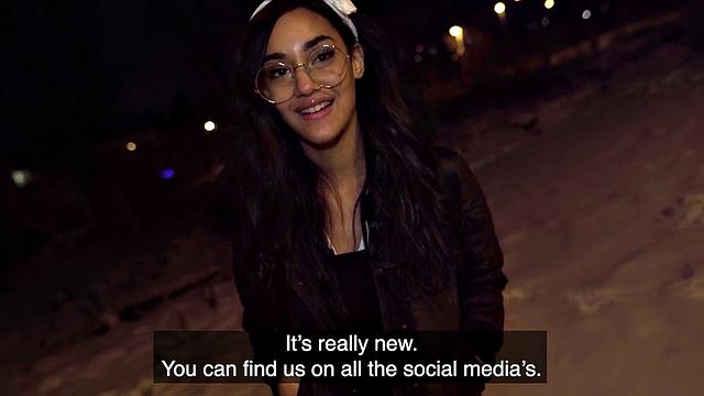 Public inked slut picked up and fucked in pussy POV