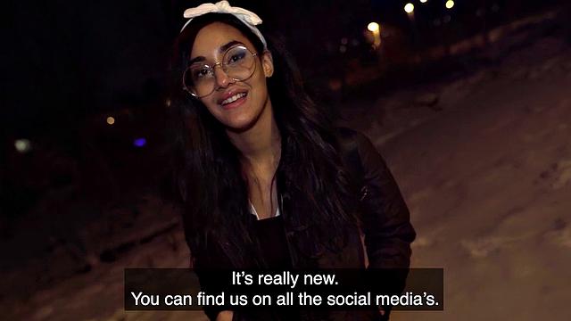 Public inked slut picked up and fucked in pussy POV