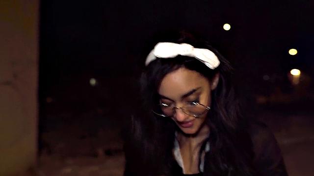 Public inked slut picked up and fucked in pussy POV