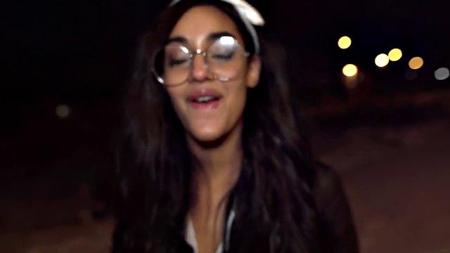 Public inked slut picked up and fucked in pussy POV