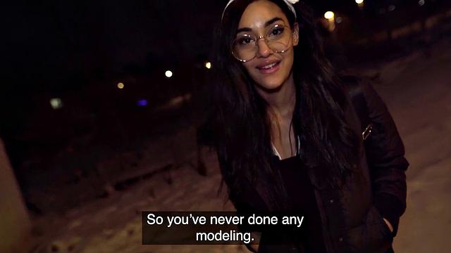 Public inked slut picked up and fucked in pussy POV