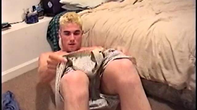 Inviting us close, Ashton strips off the shirt, unzips, and works up a nice bulge inside his boxers, before releasing his big stiff dick. Sticking fingers in his mouth, Ashton slides down his jeans but keeps his underwear on for a while.