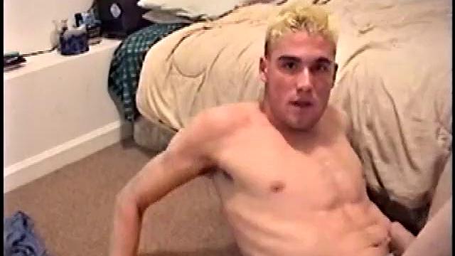 Inviting us close, Ashton strips off the shirt, unzips, and works up a nice bulge inside his boxers, before releasing his big stiff dick. Sticking fingers in his mouth, Ashton slides down his jeans but keeps his underwear on for a while.