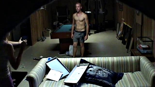 Naughty roomates cheat on their BF with a hot chick in reverse cowgirl action