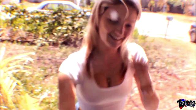 Horny Blonde Exercises