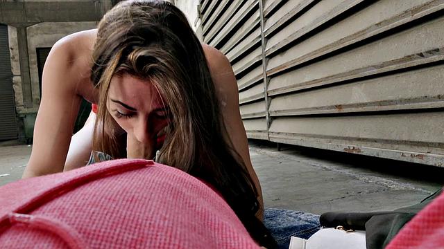 Latina babe with a bald pussy craves cash & gets fucked hard