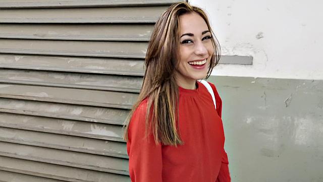 Latina babe with a bald pussy craves cash & gets fucked hard