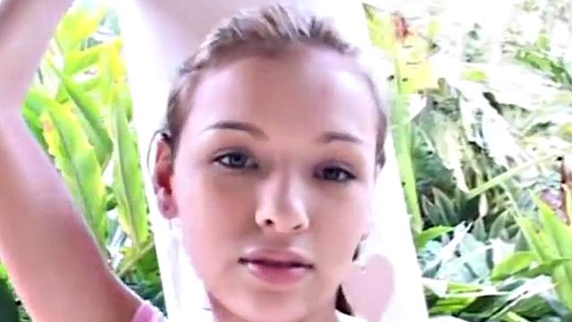 Sexy teen strips off and fingers herself