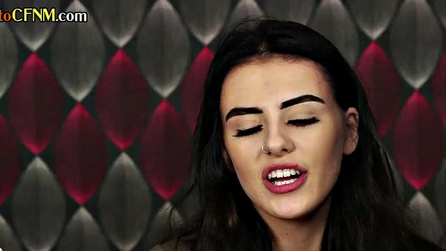 CFNM Euro femdoms jerk cumming cock in session