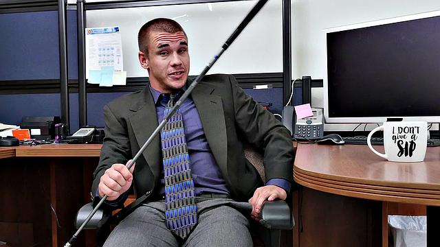 Hairyass bottomless boss enjoys a wild threesome with glasses on & in the office