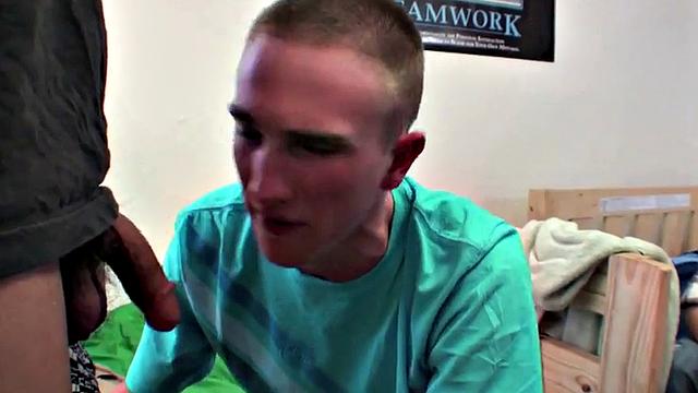 Amateur hazed stud fucked for voyeuristic frat in dorm