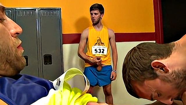 Wild Cock Party In the Locker Room - David Anthony & Mike Gaite