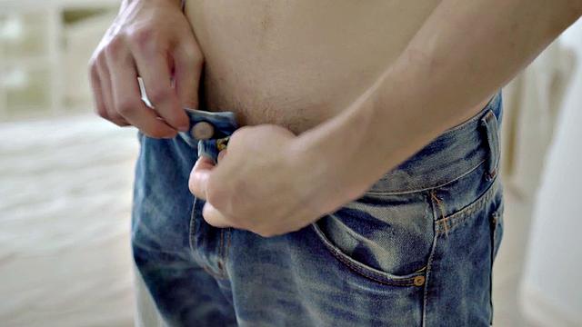 Handsome athletic twink wanking in solo session