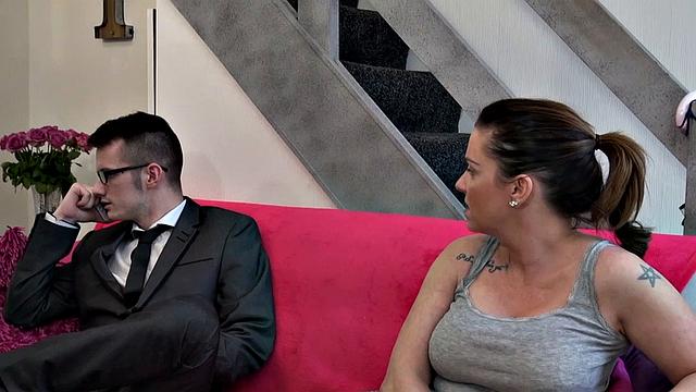 Busty UK Slut Sienna Hudson Helps Stepdad Unwind