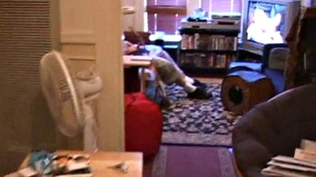 Horny Brent quickly strips down and begins some serious stroking. In thr meantime Lucky is in another room beating his meat. Brent works long and hard and finally squeezes out a nice load, while Lucky is on the other side of the wall.