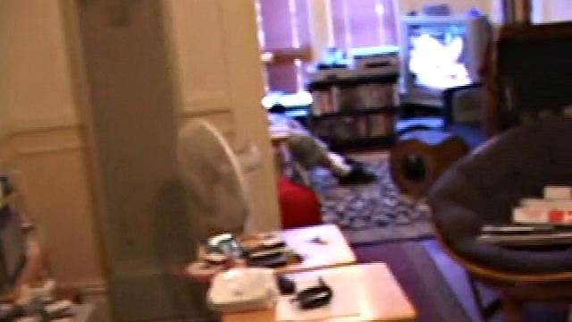 Horny Brent quickly strips down and begins some serious stroking. In thr meantime Lucky is in another room beating his meat. Brent works long and hard and finally squeezes out a nice load, while Lucky is on the other side of the wall.