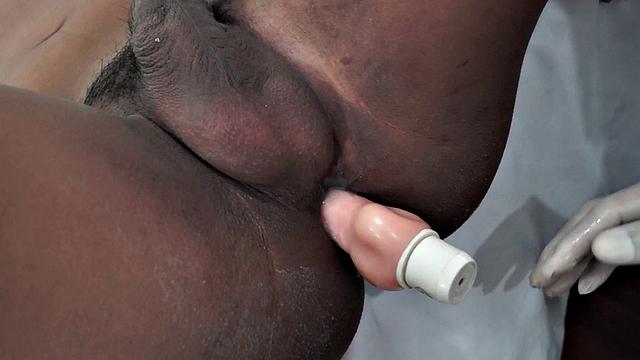 Asian twink fucked with toy and medical instruments by doctor