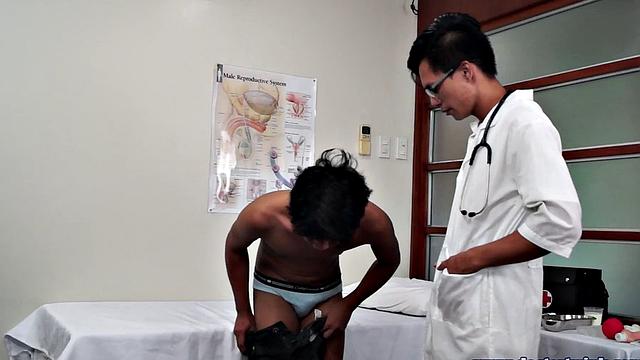 Asian twink fucked with toy and medical instruments by doctor