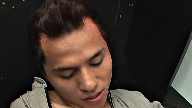 Skinny Spanish twink in uniform drilled on work by BF