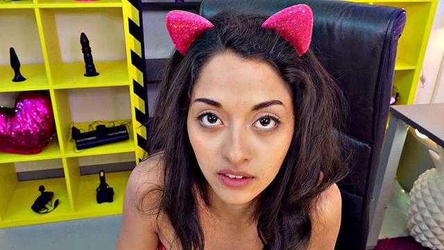 Latina with a tattoo gets down and dirty with her neighbor's cock