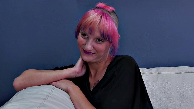 Teen hammered by dildo and hard dick