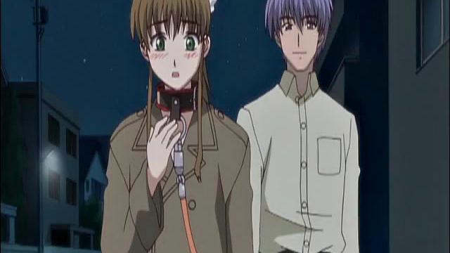 Sexy Big Tit Slave Walks On A Leash Outdoors