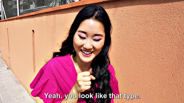 Watch this bald-headed Spanish amateur take a sloppy BJ in her thong and skirt