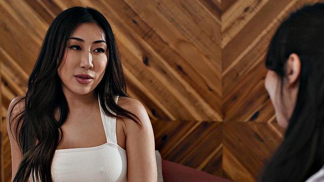 LEZ BE BAD - Caught Masturbating Nicole Doshi Squirts By Busty Roommate Chloe Surreal