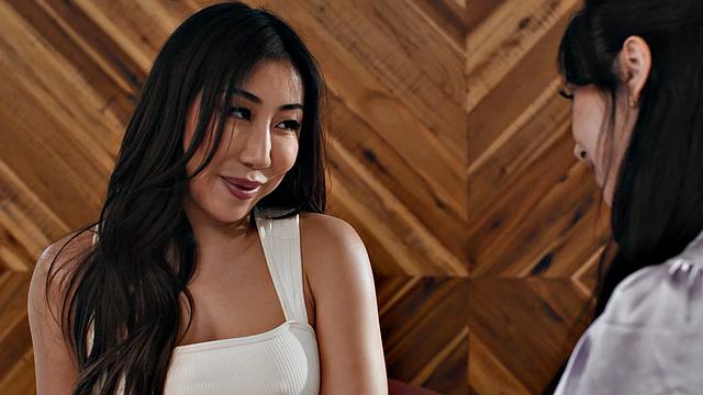 LEZ BE BAD - Caught Masturbating Nicole Doshi Squirts By Busty Roommate Chloe Surreal