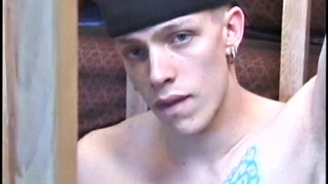 Shane strokes his hard cock and can't hold back his load
