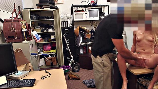 Babysitting babe spycam caught fucking owner in office